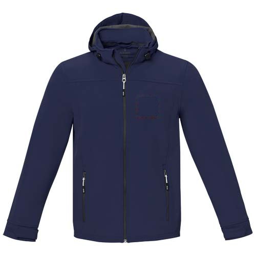 Langley softshell heren jas — drukvlak linker borst