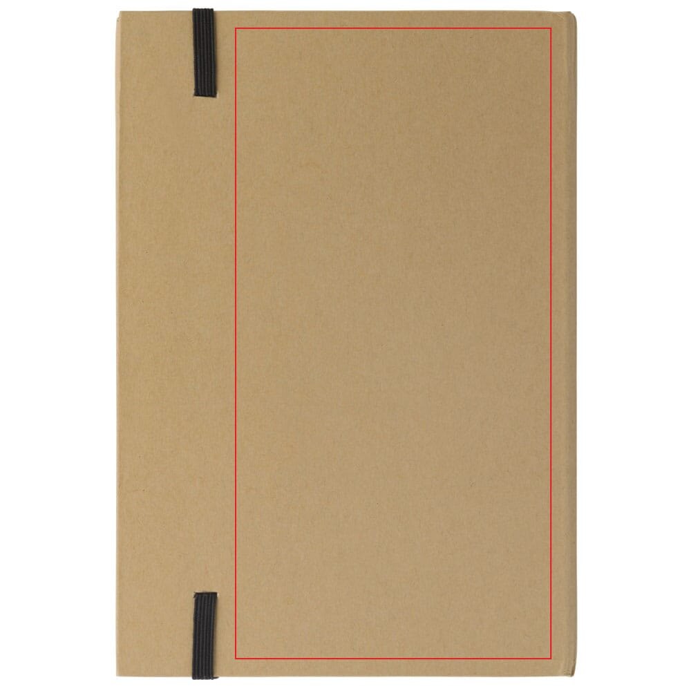 Notitieboek karton A5 — drukvlak achterzijde