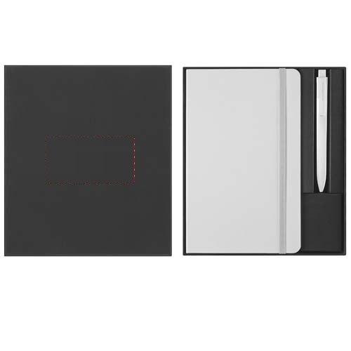 Moleskine geschenkset met notitieboek en pen — drukvlak deksel