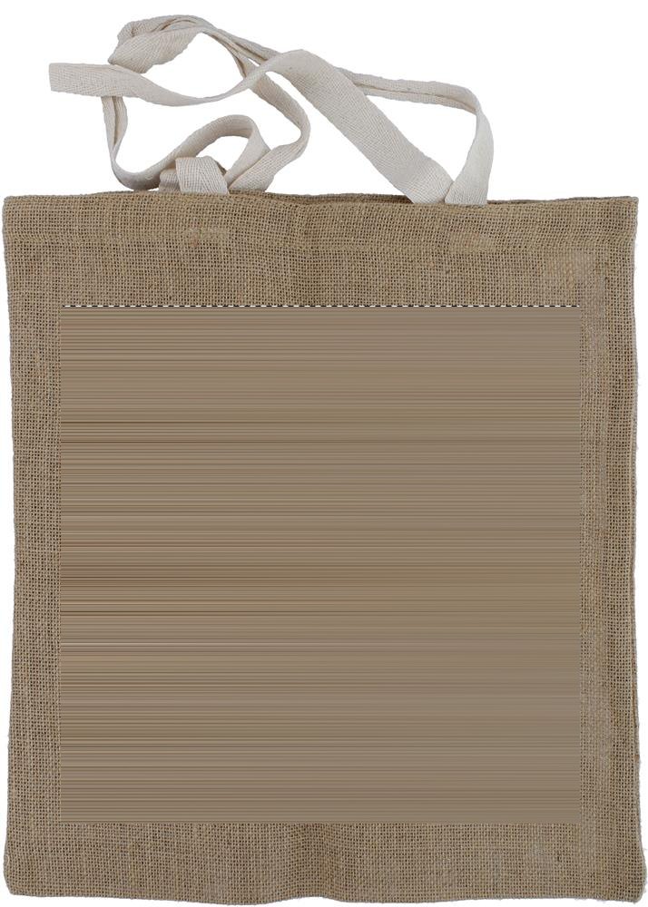 JUHU - Jute boodschappentas — drukvlak achterzijde