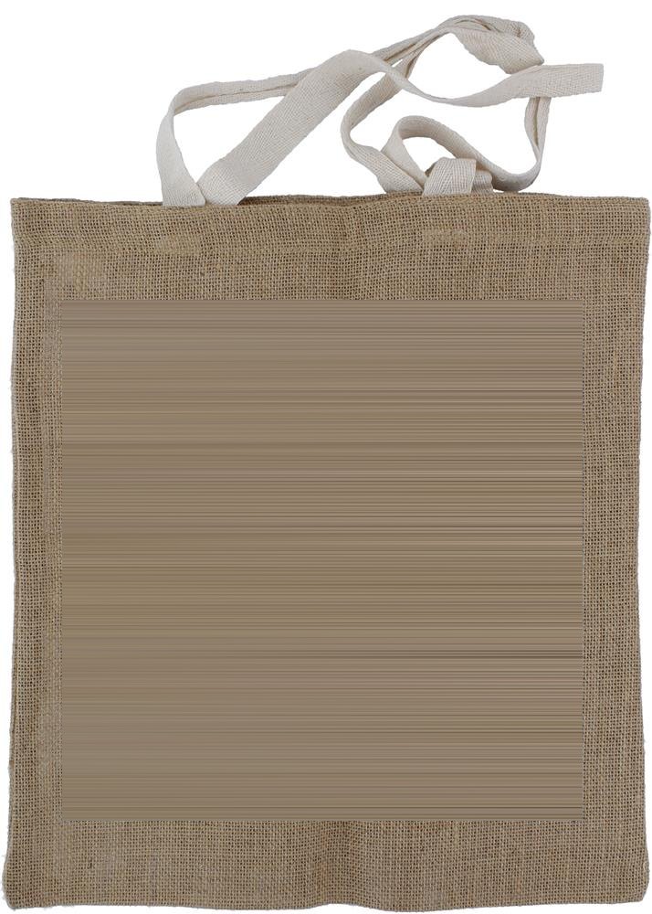 JUHU - Jute boodschappentas — drukvlak voorzijde