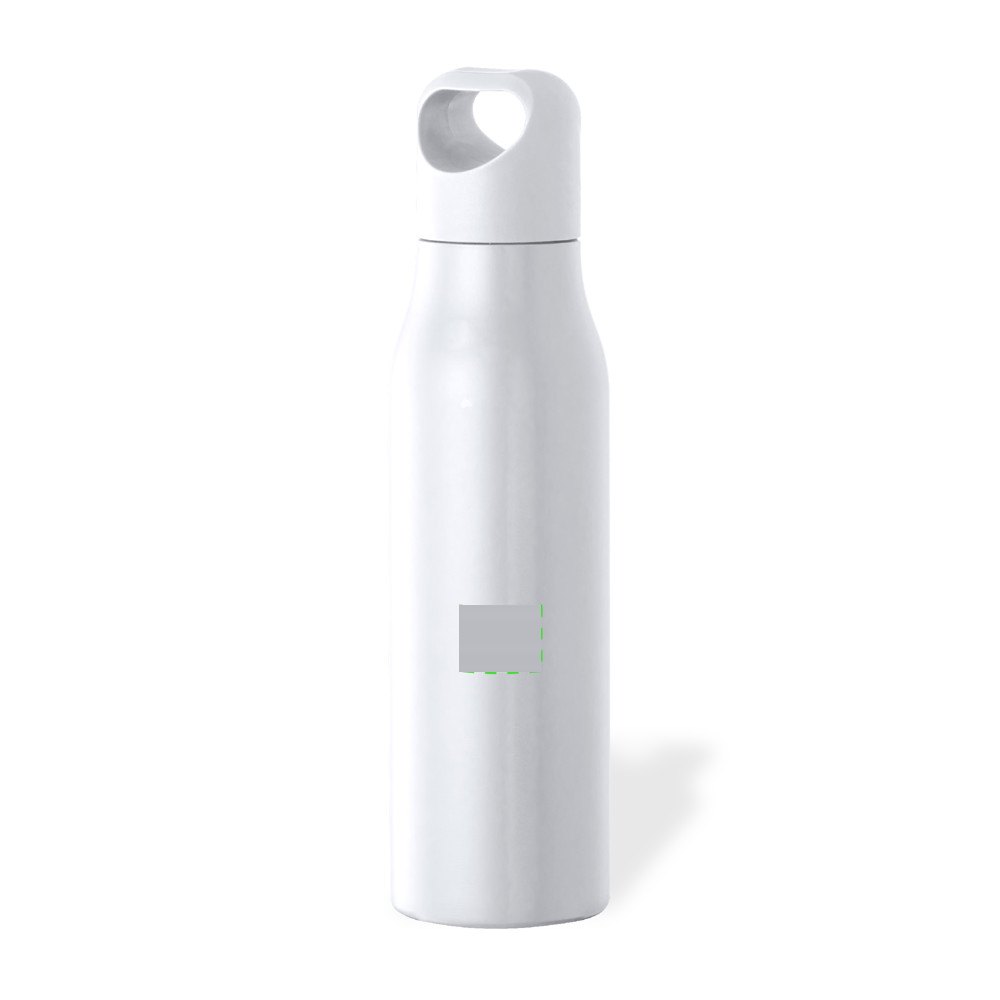 Fles Tocker — drukvlak als de mat gevouwen is op de voorkant