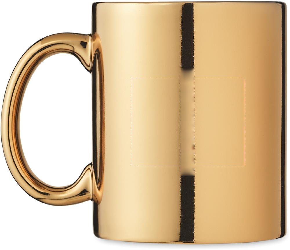 HOLLY - Keramische mok metallic 300 ml — drukvlak linkshandig