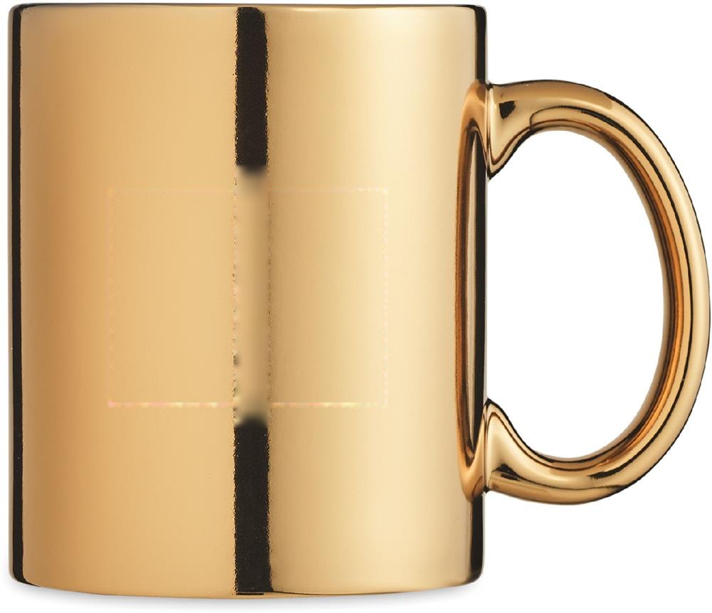 HOLLY - Keramische mok metallic 300 ml — drukvlak rechtshandig