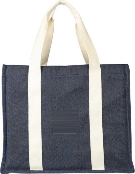 Denim boodschappentas (280 gsm) Gretchen — drukvlak achterzijde