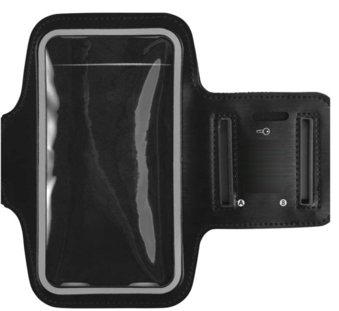 Telefoonarmband Danny | Kunststof en klittenband — drukvlak zijkant rechts