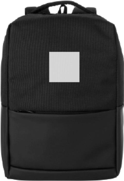Polyester (600D) laptoptas Oscar — drukvlak voorzijde