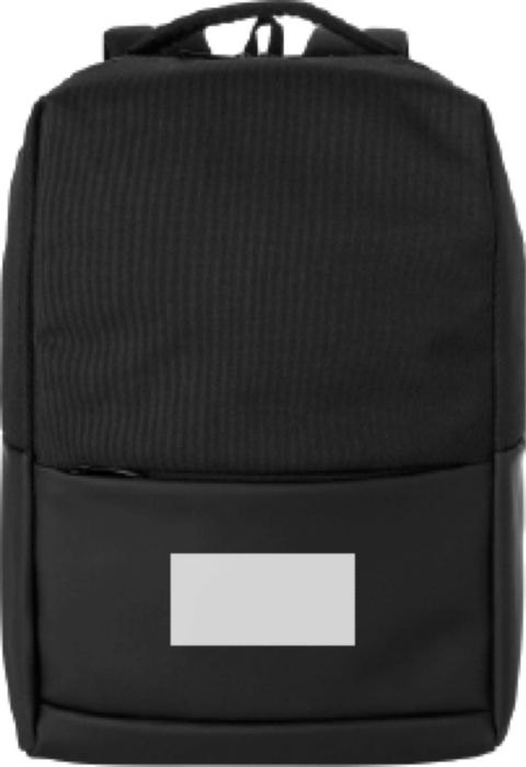 Polyester (600D) laptoptas Oscar — drukvlak voorvak