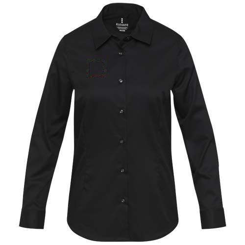 Citrine 185 g/m² twill damesshirt — drukvlak rechter borst