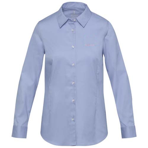 Citrine 185 g/m² twill damesshirt — drukvlak linker borst
