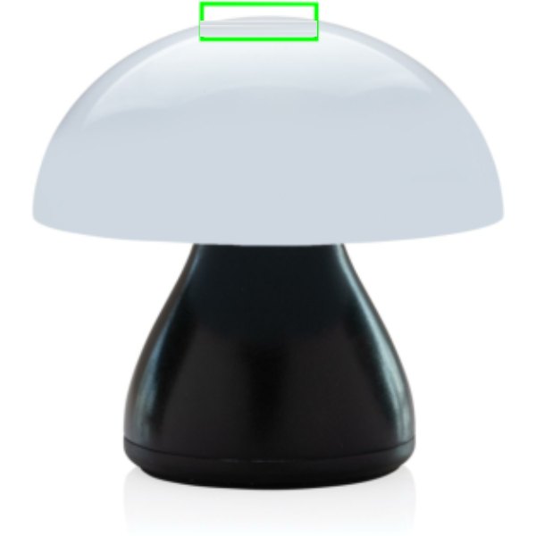 Luming RCS gerecycled plastic USB-oplaadbare tafellamp — drukvlak artikel bovenzijde