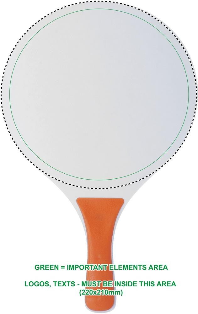 MATCH - Tennisset voor op het strand — drukvlak racket 2 achterzijde