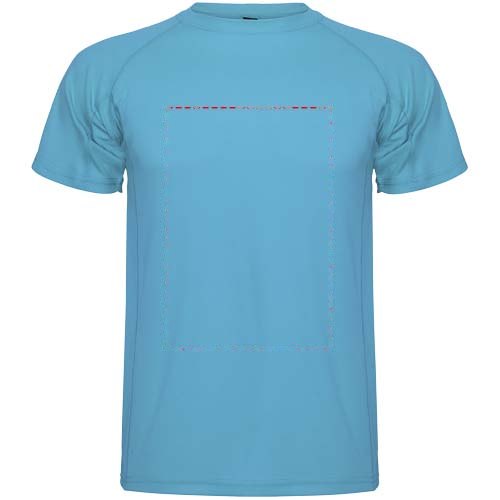Montecarlo 150 g/m² sportshirt met korte mouwen voor heren — drukvlak impact volledige voorzijde