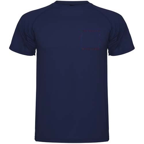 Montecarlo 150 g/m² sportshirt met korte mouwen voor heren — drukvlak linker borst