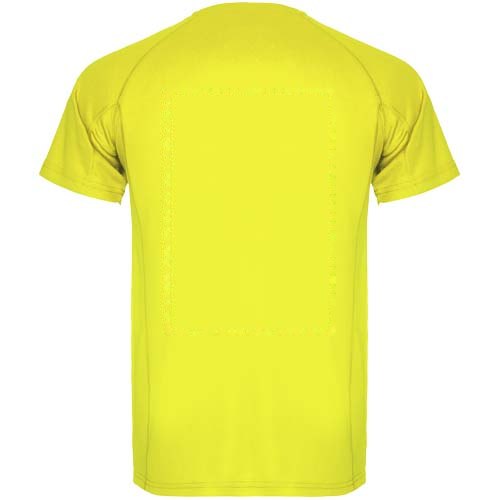 Montecarlo 150 g/m² sportshirt met korte mouwen voor heren — drukvlak impact hoog op de achterzijde