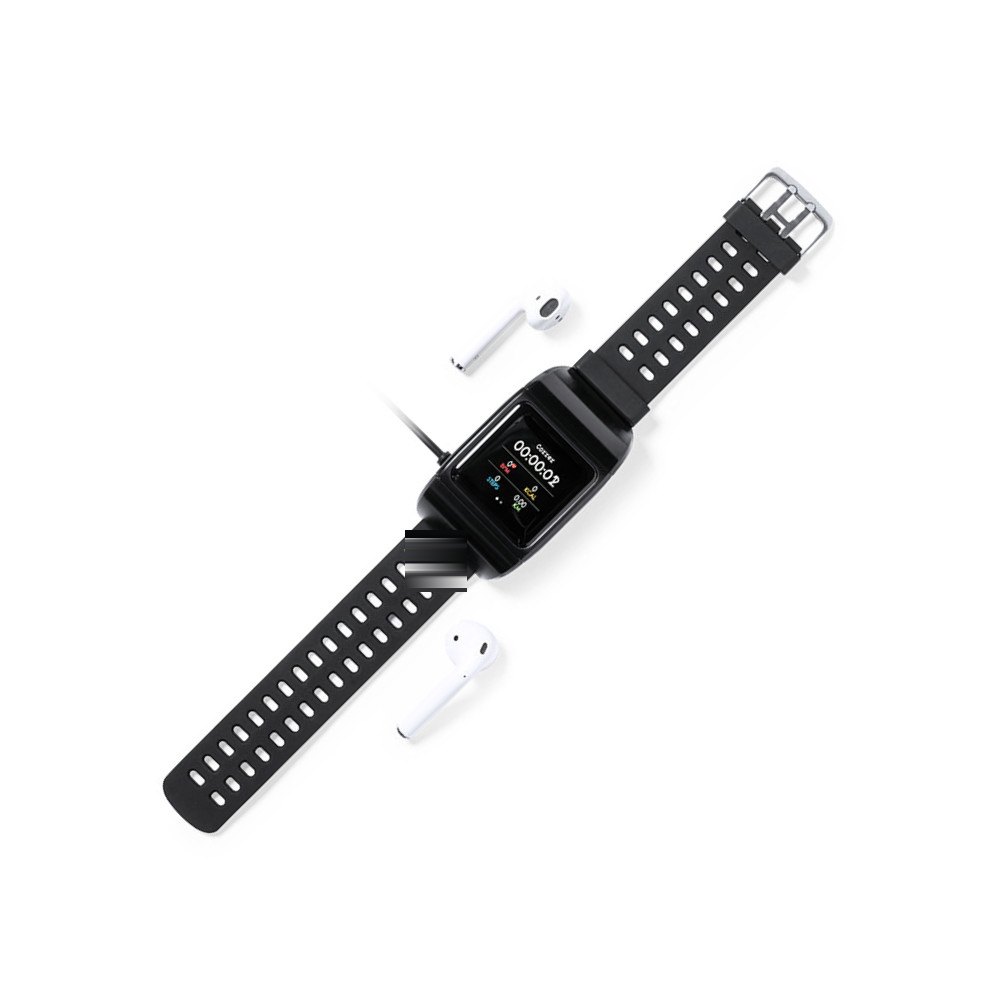 Smartwatch Pinsir — drukvlak op het onderste bandje onder de klok