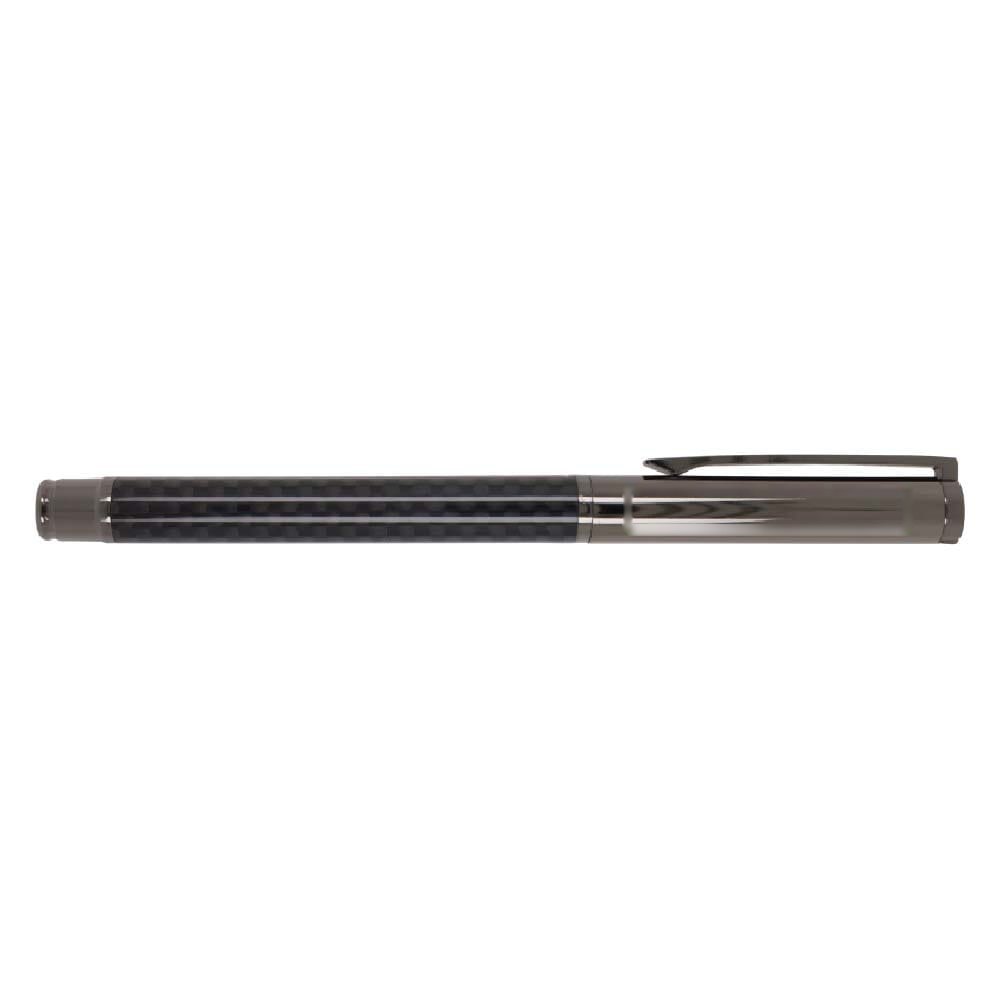 Metalen balpen en rollerbal pen set — drukvlak rollerball 90 graden onder de clip