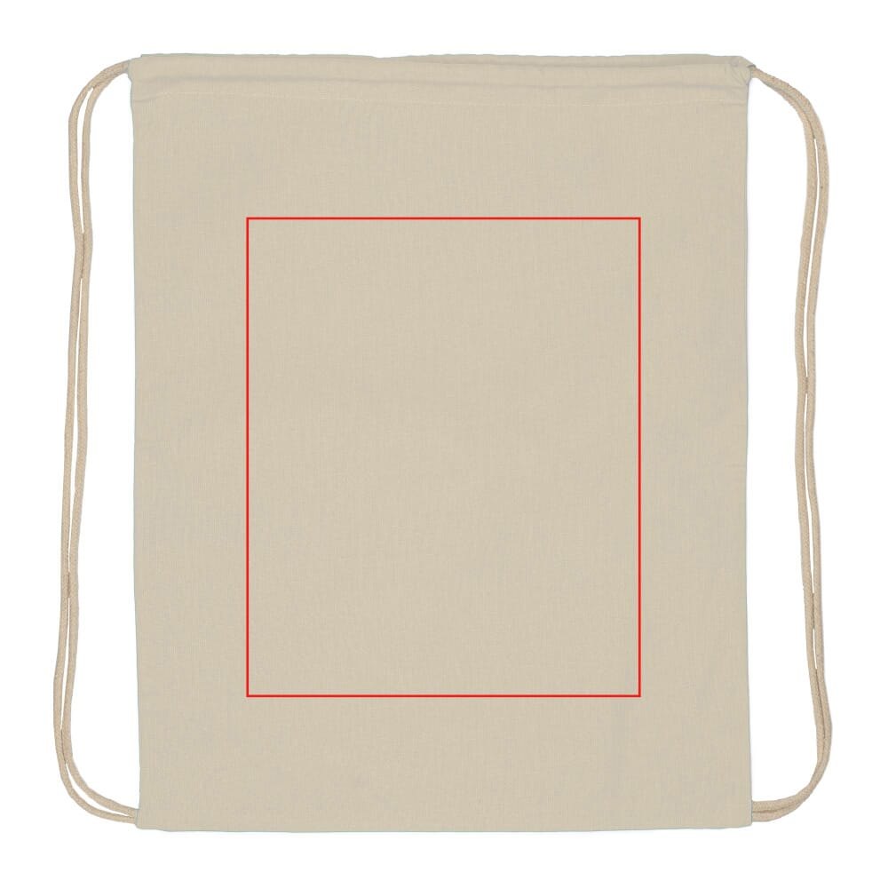 Rugzak katoen OEKO-TEX® STANDARD 100 140g/m² 35x45cm — drukvlak groot op voorzijde