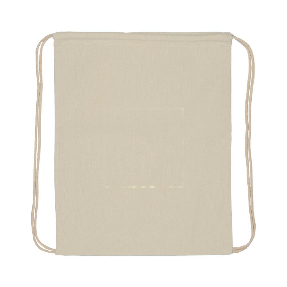 Rugzak katoen OEKO-TEX® STANDARD 100 140g/m² 35x45cm — drukvlak midden achterzijde
