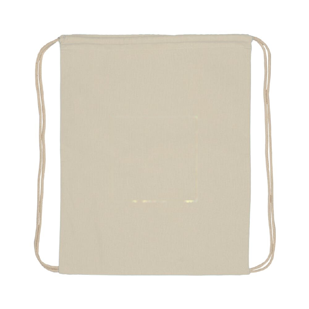 Rugzak katoen OEKO-TEX® STANDARD 100 140g/m² 35x45cm — drukvlak midden voorzijde