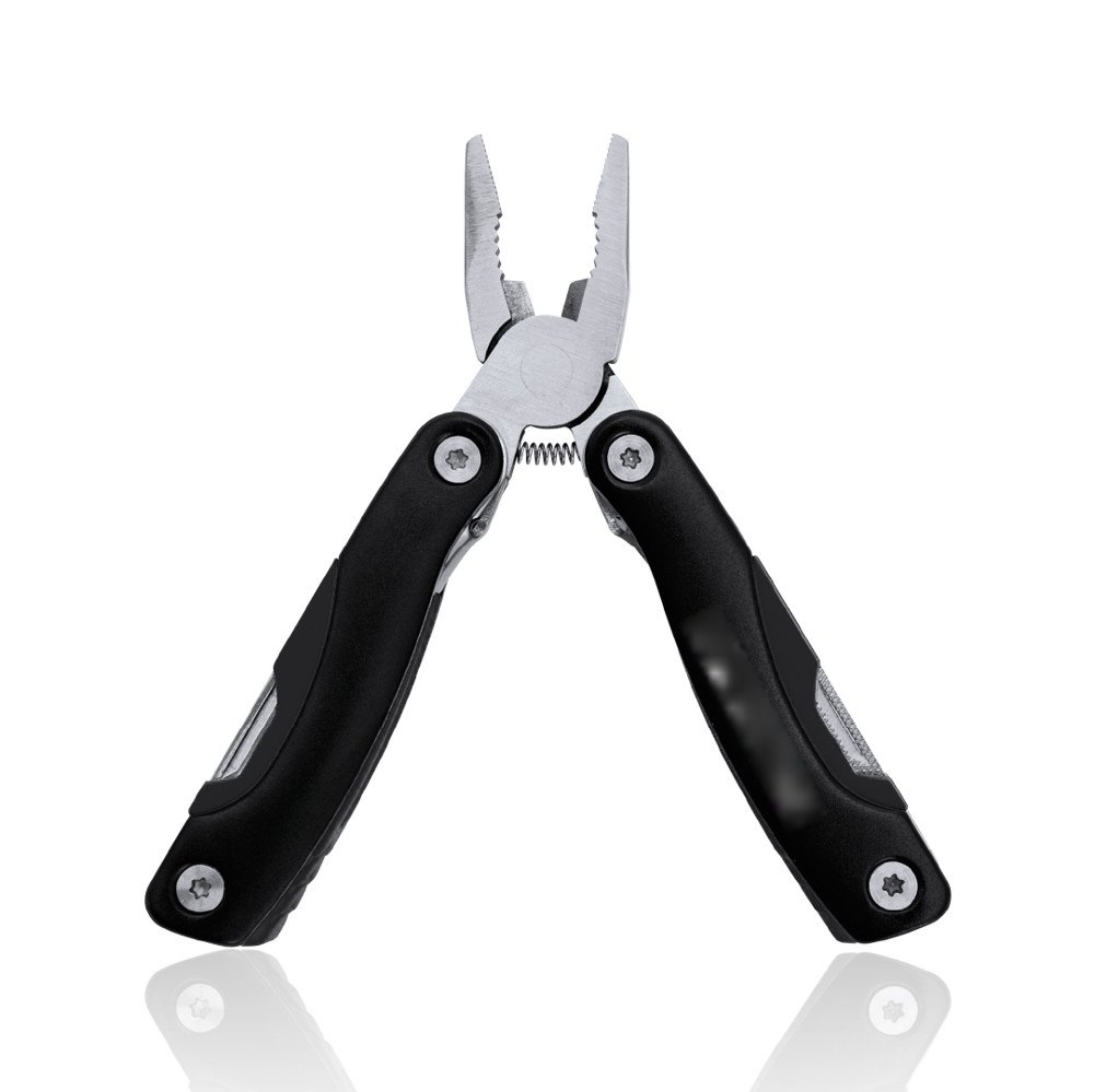 Multitool Blauden — drukvlak op het mes, linkerhandvat