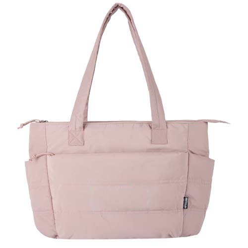 Puffer 15,6" GRS gerecycleerde laptopdraagtas 18L — drukvlak voorzijde