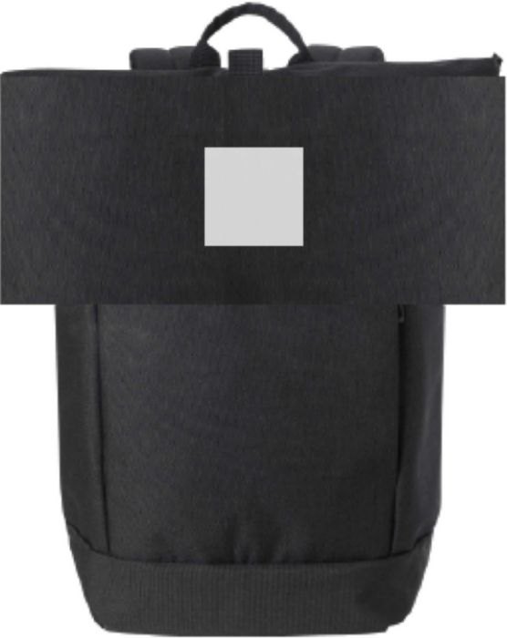 Rugzak Oberon | Gerecycled | Rolsluiting | Laptop 14" | 20 l — drukvlak voorzijde boven