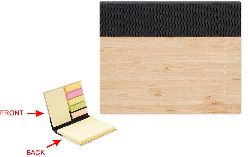 VISIONBAM - Bamboe sticky notes set — drukvlak voorzijde