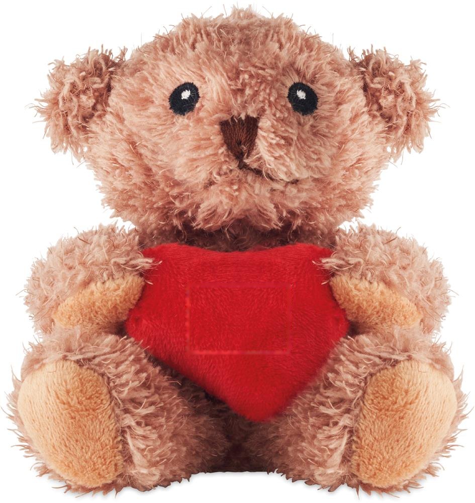 CUDDLE - Pluche teddybeer met hart — drukvlak heart