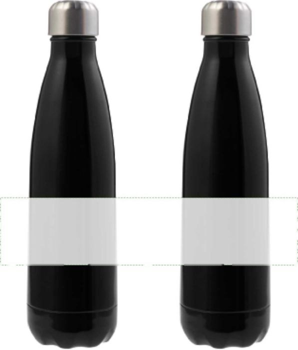 Dubbelwandige fles Lombok | 500 ml — drukvlak rondom