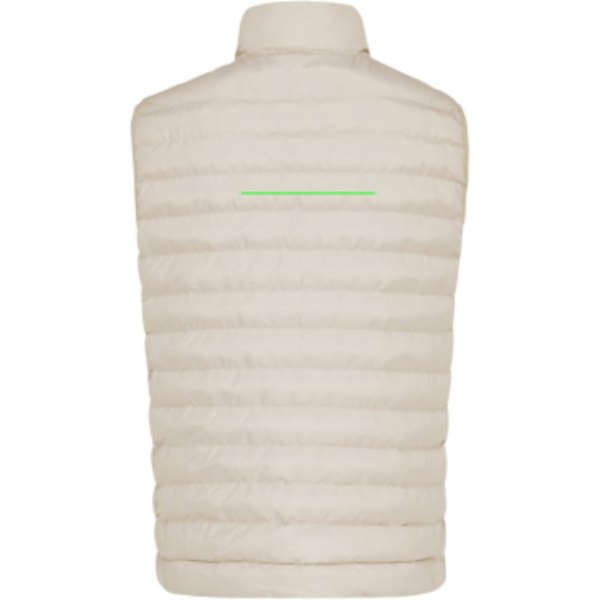 IQONIQ Meru heren gerecycled polyester bodywarmer — drukvlak artikel achterzijde