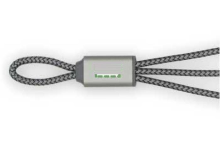 BrandCharger Trident 2 oplaadkabel — drukvlak achterzijde
