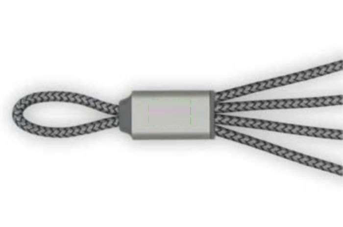 BrandCharger Trident 2 oplaadkabel — drukvlak voorzijde