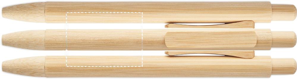 MAMBO - Bamboo balpen met drukknop — drukvlak drukvlak 1