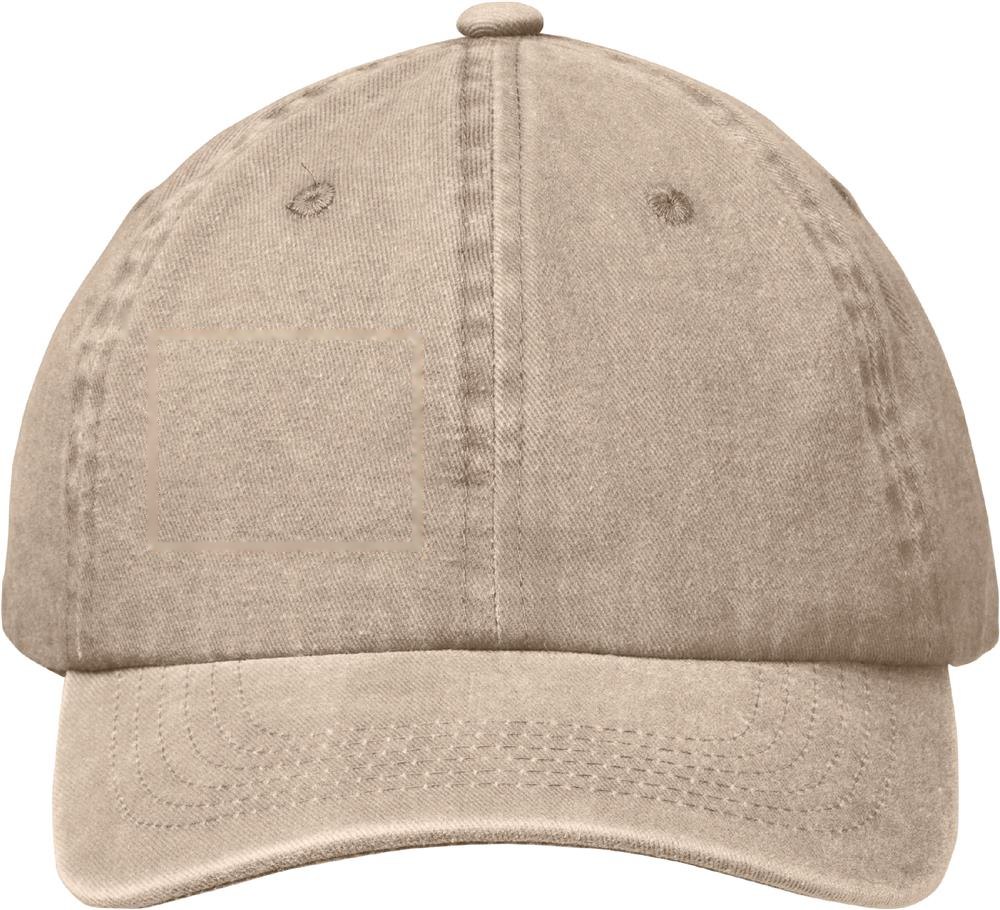 BEAU - 6 panelen baseballcap 265gr/m² — drukvlak segment links