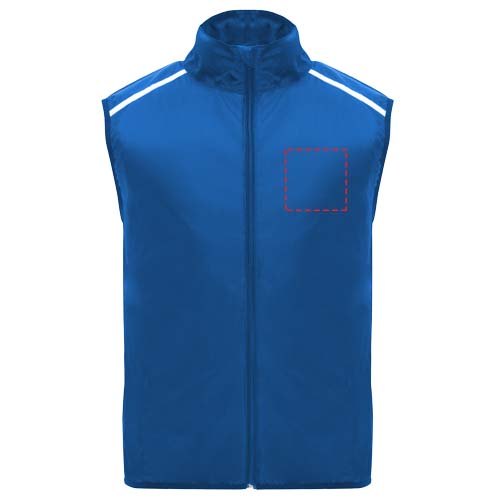 Jannu lichte unisex hardloopbodywarmer — drukvlak linker borst