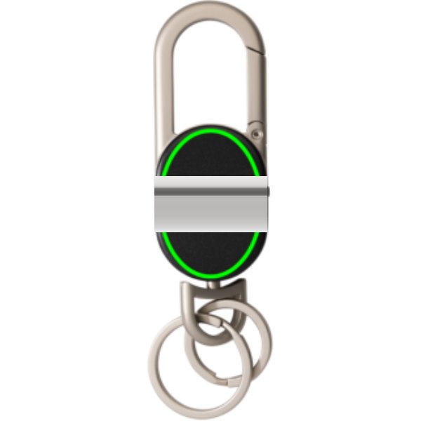 Keyfinder Dual keychain met wereldwijd lokaliseren — drukvlak artikel voorzijde