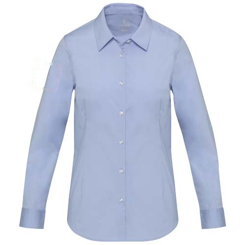 Carnelian 133 g/m² poplin damesshirt — drukvlak rechter bicep