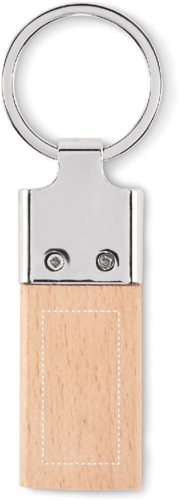 LLAVING - Sleutelhanger met rubberhout — drukvlak zijde 2 wood