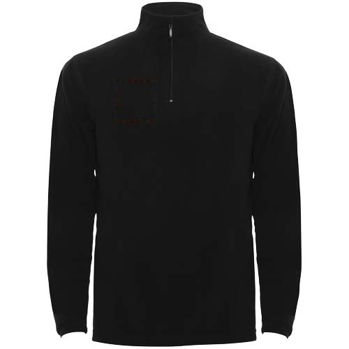 Himalaya fleece herenjack met kwartrits — drukvlak rechter borst