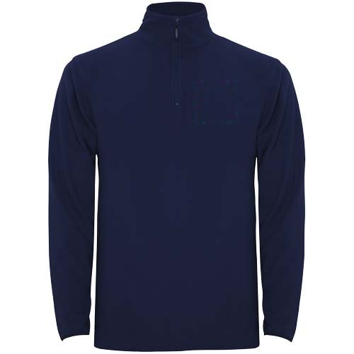 Himalaya fleece herenjack met kwartrits — drukvlak linker borst