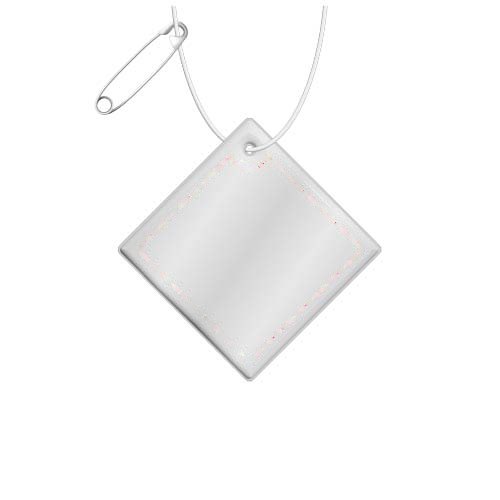 RFX™ H-20 grote reflecterende diamant pvc hanger — drukvlak voorkant (op reflecterende laag)