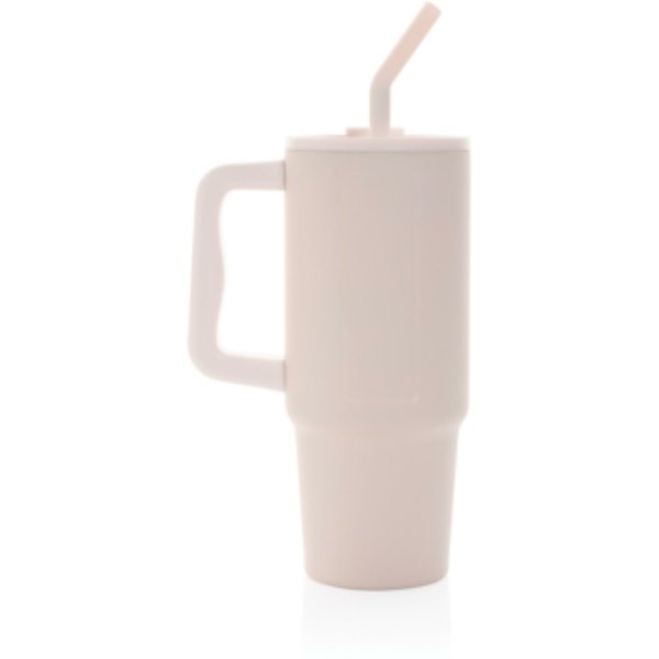 Embrace deluxe RCS recycled RVS drinkbeker 900ml — drukvlak artikel achterzijde boven