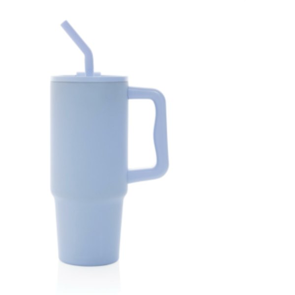Embrace deluxe RCS recycled RVS drinkbeker 900ml — drukvlak artikel voorzijde onder