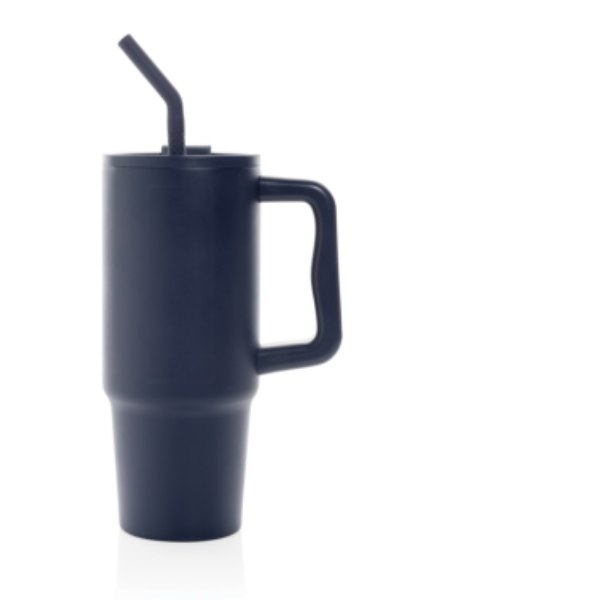 Embrace deluxe RCS recycled RVS drinkbeker 900ml — drukvlak artikel voorzijde boven
