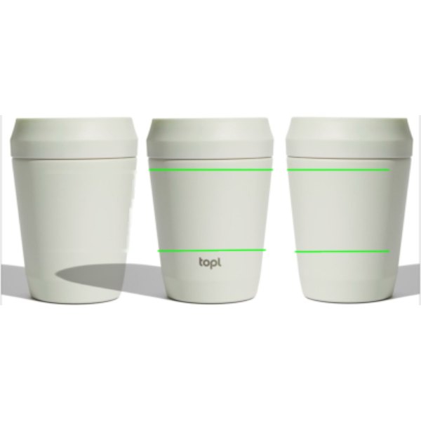 Topl Recycled Staal To Go beker gepatenteerd 360 Lid 235ml — drukvlak artikel