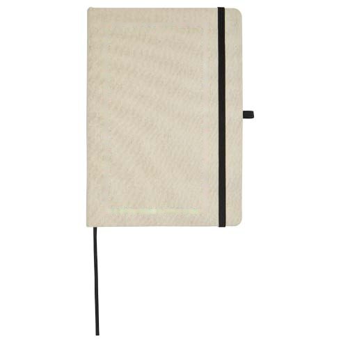 Tutico hardcover notitieboek van organisch katoen — drukvlak voorzijde