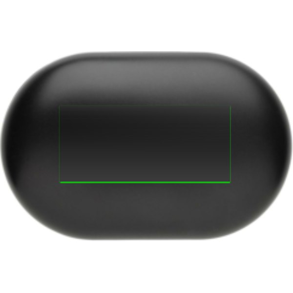 Fitsound RCS gerecycled plastic open ear TWS-oordopjes — drukvlak artikel bovenzijde