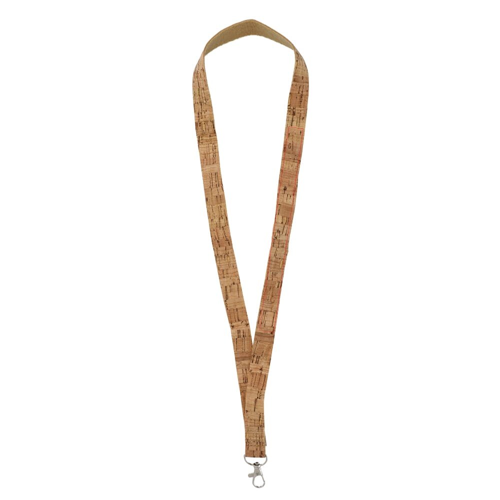 Lanyard Kurk — drukvlak voorzijde links