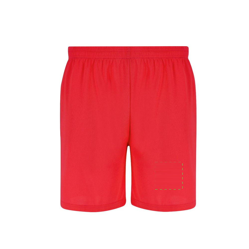 Shorts Rudig — drukvlak op de linkerpijp